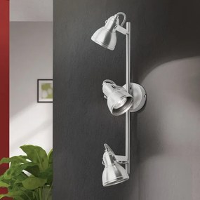 Aplica perete / tavan cu 3 spoturi directionabile Stage crom satin