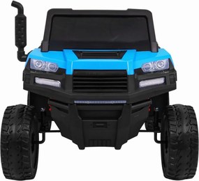 Masinuta Electrica cu acumulator pentru copii NOVOKIDS™ Farmer Beast Buggy, 6 roti, 2 locuri, Cu remorca si faruri luminoase, Roti din Cauciuc EVA,