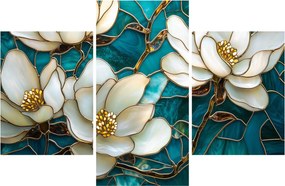 Tablou - Vitraliu cu magnolie (90x60 cm)