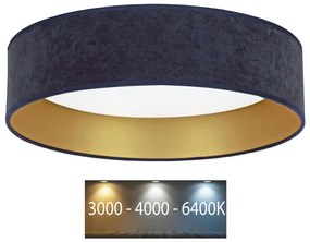 Plafonieră LED VELVET LED/24W/230V 3000/4000/6400K neagră/aurie Brilagi