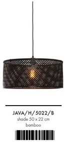 Lustra/Pendul eco din bambus Java 50x22, black