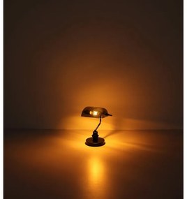 Veioza, lampa de masa design modern Antique negru, fumuriu