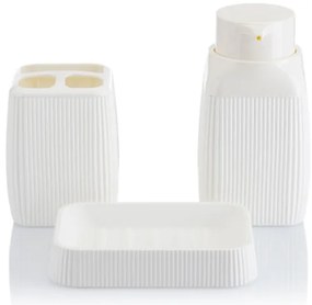 Set de baie CRYSTAL 5 buc. alb