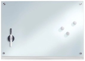 Tablă magnetică din sticlă MEMO + 3 magneți, 60x40 cm, ZELLER, albă