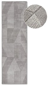 Covor tip traversă gri țesut manual din lână 80x250 cm Ursule – Villeroy&amp;Boch