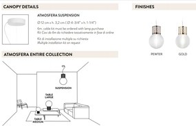 Lustra design Glam Retro realizata manual Atmosfera Pewter