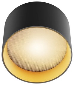 Spot LED aplicat design tehnic Vega D-9cm negru/auriu