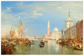 Tablou - Joseph Mallord William Turner, Venice the Dogana and San Giorgio Maggiore, reproducere (90x60 cm)
