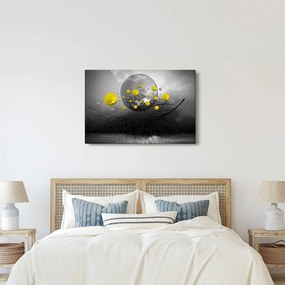 Tabloul - bile abstracte galbene (90x60 cm)