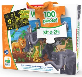 PUZZLE STRALUCESTE IN INTUNERIC - ANIMALE SALBATICE - THE LEARNING JOURNEY (TLJ115237)