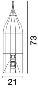 Lampadar/Lampa de podea decorativa ratan natural, NAOS H 73cm
