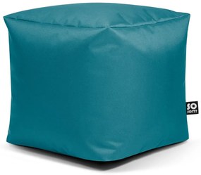 Fotoliu puf pentru copii turcoaz Cube M – So Soft?