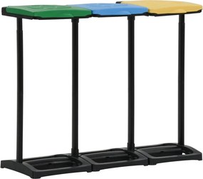 vidaXL Suporturi pentru saci de gunoi cu capac 240-330 L multicolor PP