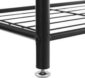 Perete de hol metalic TAYLOR 72x175 cm, negru/maro rustic