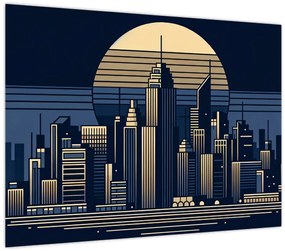 Tablou – Oraș geometric (70x50 cm)