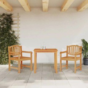 3157923 vidaXL Set mobilier pentru grădină, 3 piese, lemn masiv de tec