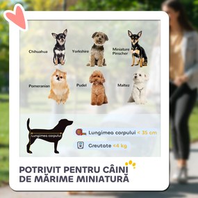 PawHut Cărucior pentru Animale de Companie 3 în 1 cu 4 Roți și Geantă de Transport Detașabilă, 76x50x102 cm, Negru | Aosom Romania