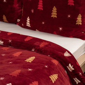 Lenjerie de pat din microflanel 4Home Crimson Woods, 140 x 200 cm, 70 x 90 cm