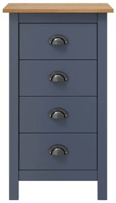 288913 vidaXL Servantă Hill Range, gri, 46 x 35 x 80 cm, lemn masiv de pin