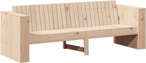 vidaXL Canapea de grădină natural 185,5 x 60 x 62 cm Lemn de pin masiv
