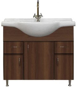 Dulap inferior Bianca Plus 85 cu lavoar, culoare Aida nuc