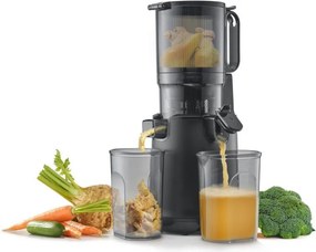 Storcator cu presare la rece slow juicer Caso Juice Fit Pro, 250 W, 1 l, 40 rpm, Safety Stop, Functionare silentioasa, Negru mat