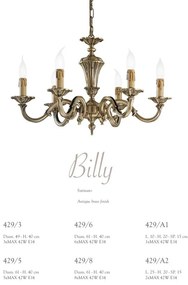 Candelabru 6 brate clasic LUX realizat manual Billy