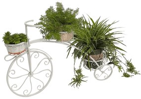 Ghiveci RETRO în formă de bicicletă, alb, PAVAR