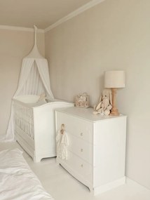 Comoda Royal alba cu 3 sertare