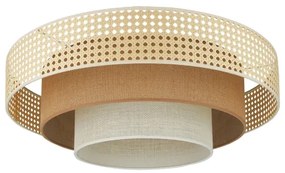 Brilagi - Plafonieră LED CEDAR LUNETA LED/26W/230V ratan/maro/crem