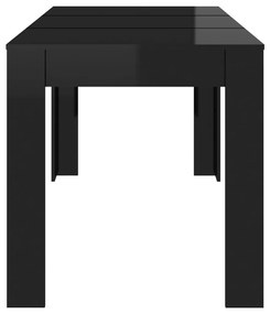 Masa de bucatarie, negru extralucios, 140x74,5x76 cm, PAL 1, negru foarte lucios