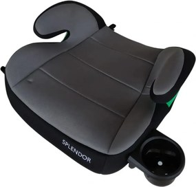 Inaltator auto XXL cu ISOFIX si suport pahar NOVOKIDS Splend'or Edition HF-02, R129 i-Size, 125-150 cm, Gri