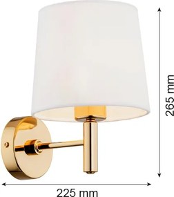 BRILAGI - Aplica de perete MONTE 1xE27/60W/230V crem/auriu