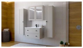 Dulap cu oglindă suspendat Bondi 80 cm, crem