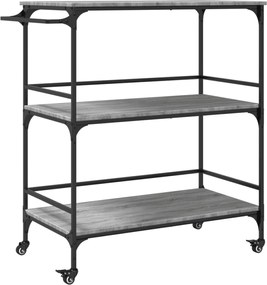 vidaXL Cărucior de bucătărie, gri sonoma 100,5x50x105cm lemn prelucrat