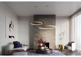 Lustră LED pe cablu RIO LED/30W/230V CRI95 4000K d. 55 cm auriu Thoro TH.217