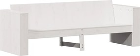 vidaXL Canapea de grădină 3 locuri, alb, 189x60x62 cm, lemn masiv pin