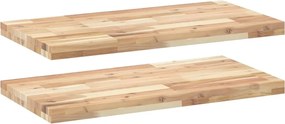 vidaXL Rafturi plutitoare 2 buc. 100x40x4cm lemn masiv acacia netratat