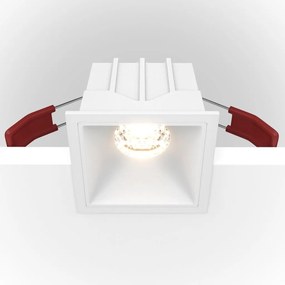 Spot LED incastrabil dimabil design tehnic Alpha alb, 6,5x6,5cm, 3000K