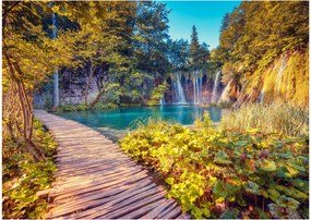 Tablou pe sticlă - Lacurile Plitvice, Croația (70x50 cm)