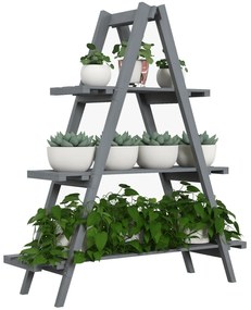 Suport de plante din lemn Outsunny , suport pentru ghivece | Aosom Romania