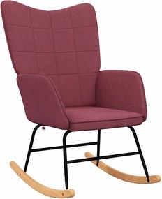 vidaXL Scaun balansoar, roșu vin, material textil