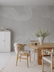 Fototapet, Stripes by Hand, Sand, Rebel Walls