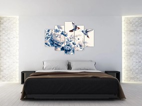 Tablou - Colibri deasupra florii (150x105 cm)