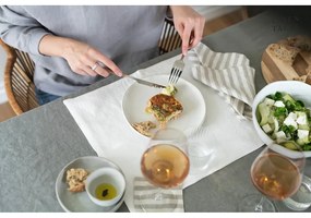 Prosop de vase din in 45x65 cm Natural White Stripes – Linen Tales