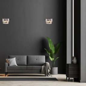 Aplică de cristal CHELSEA 2xE14/40W/230V crom