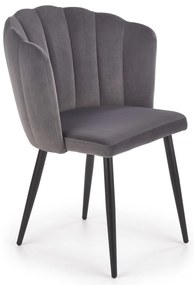Scaun de bucaterie Bernita, gri/negru