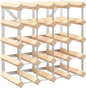 vidaXL Suport sticle de vin pentru 20 sticle, lemn masiv de pin