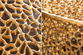 Masuta cu aspect deosebit Leaf 80cm, auriu