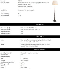 Lampadar, Lampa de podea LUX design deosebit Riverbank